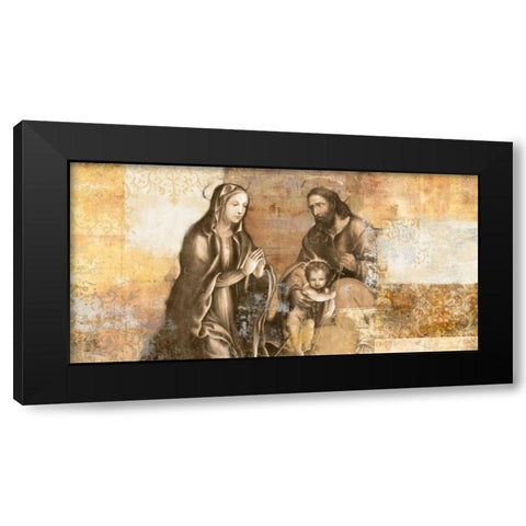 Nativity-after G. Antonio Bazzi Black Modern Wood Framed Art Print by Roux, Simon