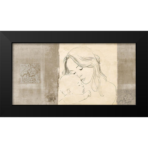 Maternite III (taupe) Black Modern Wood Framed Art Print by Roux, Simon