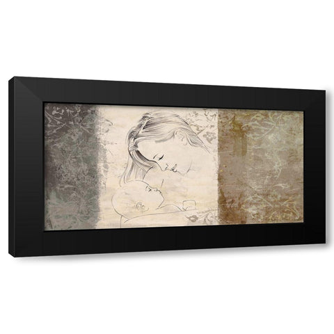 Maternite II (neutral) Black Modern Wood Framed Art Print with Double Matting by Roux, Simon