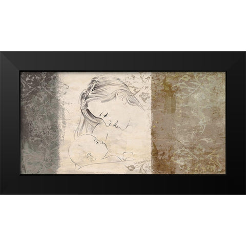 Maternite II (neutral) Black Modern Wood Framed Art Print by Roux, Simon