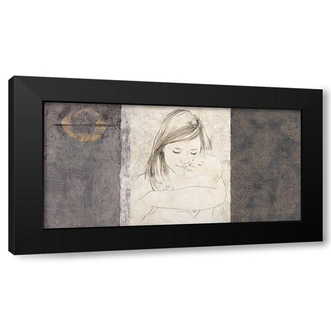 Maternite I (grey) Black Modern Wood Framed Art Print by Roux, Simon