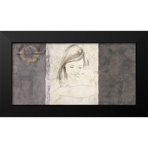 Maternite I (grey) Black Modern Wood Framed Art Print by Roux, Simon