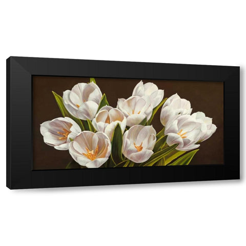 Bouquet di tulipani Black Modern Wood Framed Art Print by Biffi, Serena