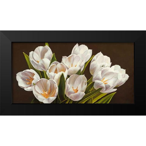 Bouquet di tulipani Black Modern Wood Framed Art Print by Biffi, Serena