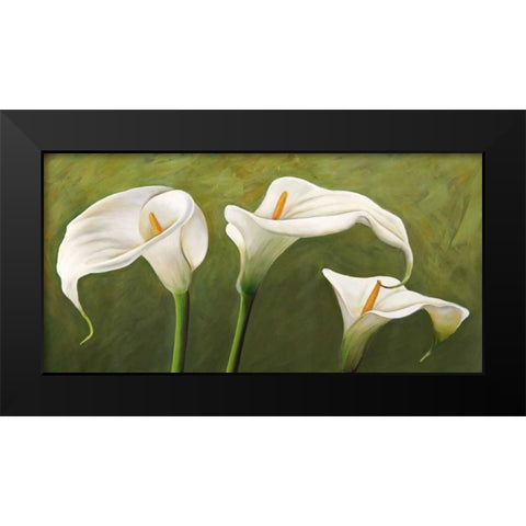 Calle su Verde Black Modern Wood Framed Art Print by Biffi, Serena