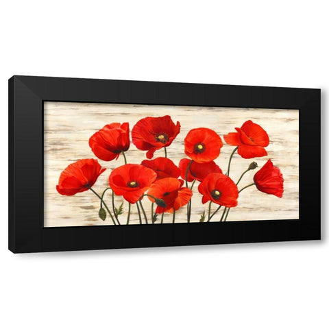 French Poppies Black Modern Wood Framed Art Print by Biffi, Serena