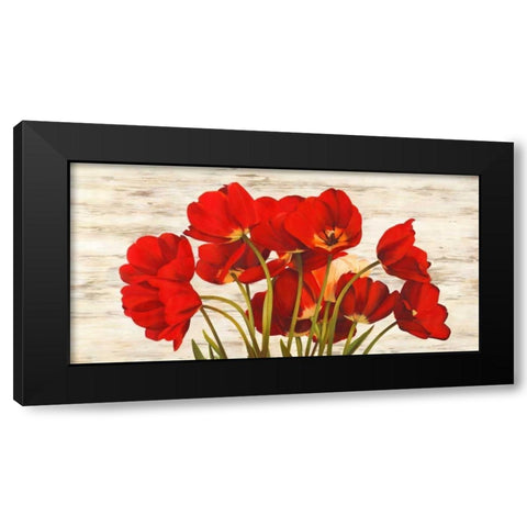 French Tulips Black Modern Wood Framed Art Print by Biffi, Serena
