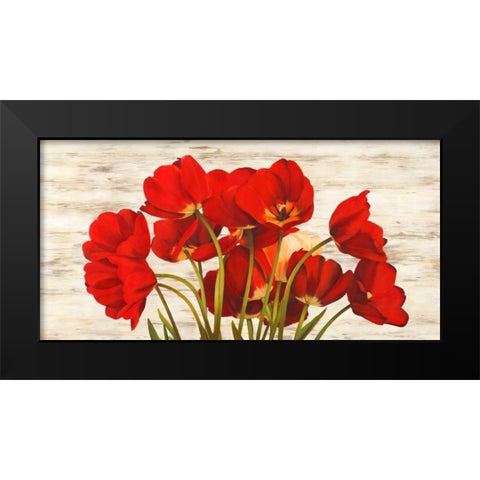 French Tulips Black Modern Wood Framed Art Print by Biffi, Serena