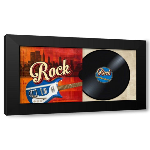 Rock Collection Black Modern Wood Framed Art Print by Hill, Steven