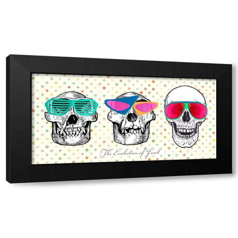 The evolution of funk Black Modern Wood Framed Art Print by Steven, Hill