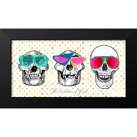 The evolution of funk Black Modern Wood Framed Art Print by Steven, Hill