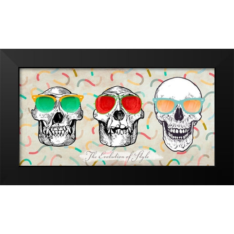 The evolution of style Black Modern Wood Framed Art Print by Steven, Hill