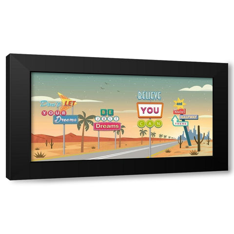 Believe you can... Black Modern Wood Framed Art Print by Steven, Hill