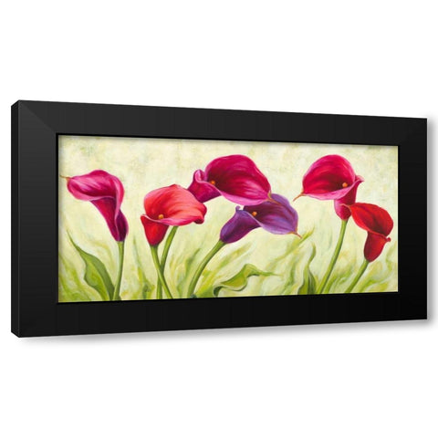 Calle danzanti Black Modern Wood Framed Art Print by Mei, Silvia