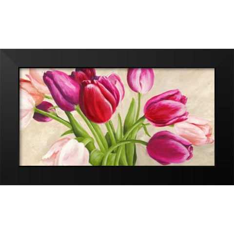 The Bouquet Black Modern Wood Framed Art Print by Mei, Silvia