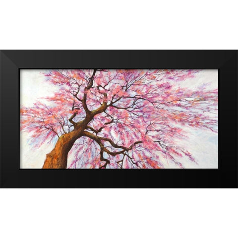 Sotto l albero in fiore Black Modern Wood Framed Art Print by Mei, Silvia