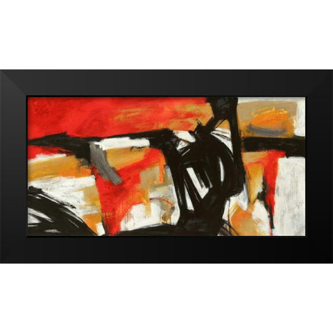 Into the fire Black Modern Wood Framed Art Print by Stone, Jim