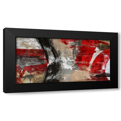 Red Tornado Black Modern Wood Framed Art Print by Stone, Jim