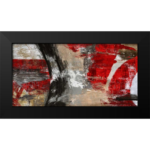 Red Tornado Black Modern Wood Framed Art Print by Stone, Jim
