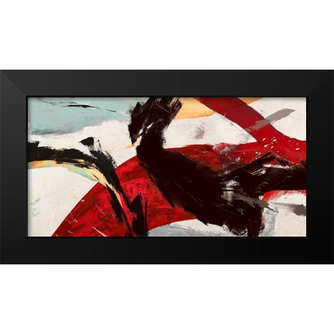 Ride the Tiger Black Modern Wood Framed Art Print by Jim, Stone
