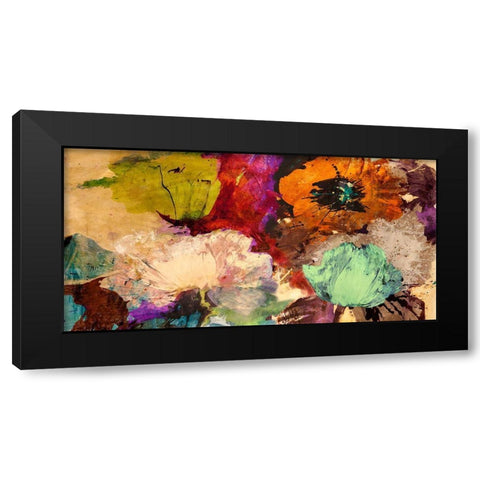 Floating Flowers (detail) Black Modern Wood Framed Art Print by Stone, Jim