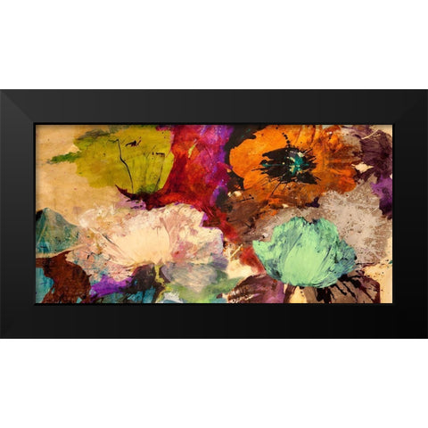 Floating Flowers (detail) Black Modern Wood Framed Art Print by Stone, Jim