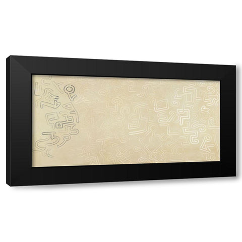 Calligraphy in motion Black Modern Wood Framed Art Print by Roja, Steve