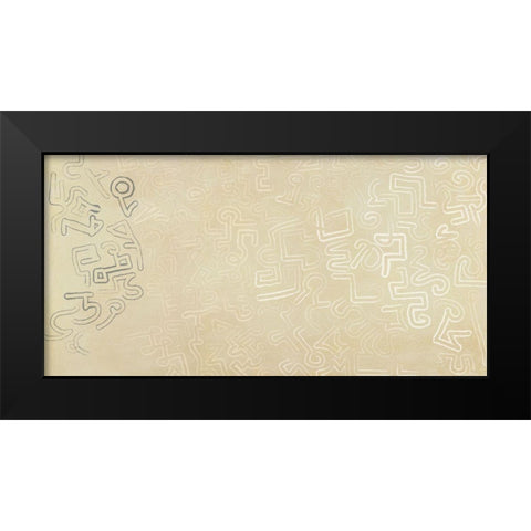 Calligraphy in motion Black Modern Wood Framed Art Print by Roja, Steve