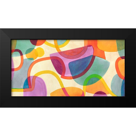 Fun Fair Black Modern Wood Framed Art Print by Roja, Steve