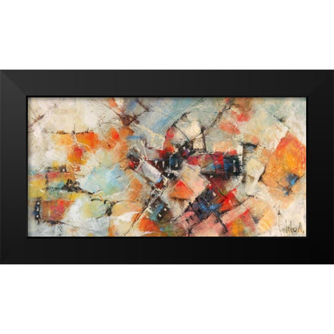 Quartieri di Rio Black Modern Wood Framed Art Print by Marzari, Tebo