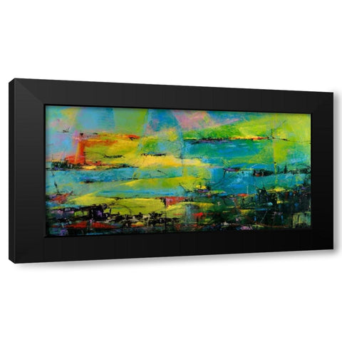 Porto di Istanbul Black Modern Wood Framed Art Print with Double Matting by Marzari, Tebo