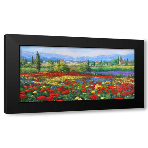 Campagna dolce campagna Black Modern Wood Framed Art Print with Double Matting by Marzari, Tebo