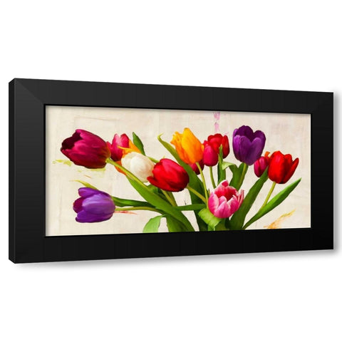 Bouquet d Ete Black Modern Wood Framed Art Print by Rizzardi, Teo