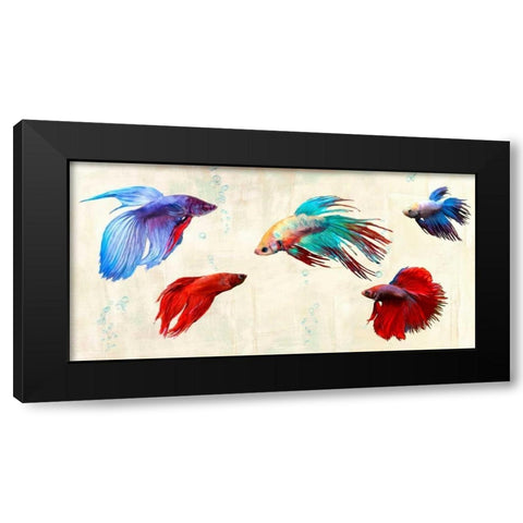 Tropical Parade Black Modern Wood Framed Art Print by Rizzardi, Teo