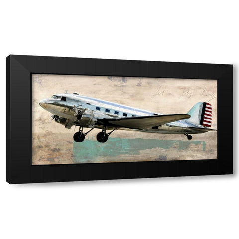 Lets Fly Away Black Modern Wood Framed Art Print with Double Matting by Rizzardi, Teo