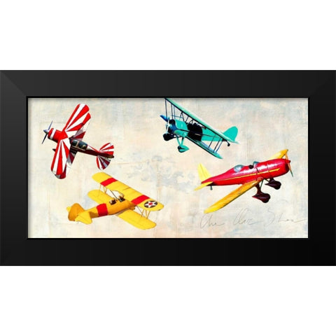 The Air Show Black Modern Wood Framed Art Print by Rizzardi, Teo
