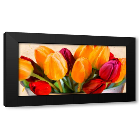 Colorscape I Black Modern Wood Framed Art Print with Double Matting by Rizzardi, Teo