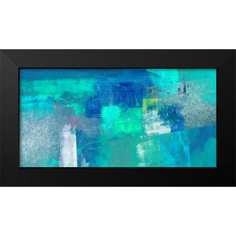 Azure Black Modern Wood Framed Art Print by Taylor, Heather