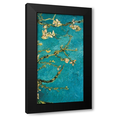 Mandorlo in fiore III Black Modern Wood Framed Art Print by Van Gogh, Vincent