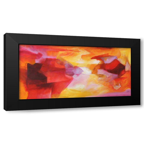 Ipanema Black Modern Wood Framed Art Print with Double Matting by Perelli, Teo Vals
