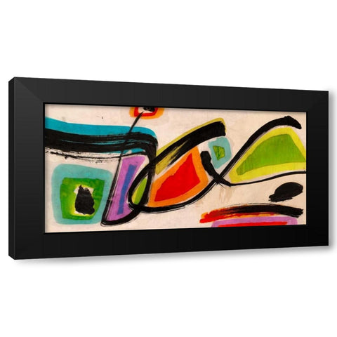 Butterflies Black Modern Wood Framed Art Print by Perelli, Teo Vals