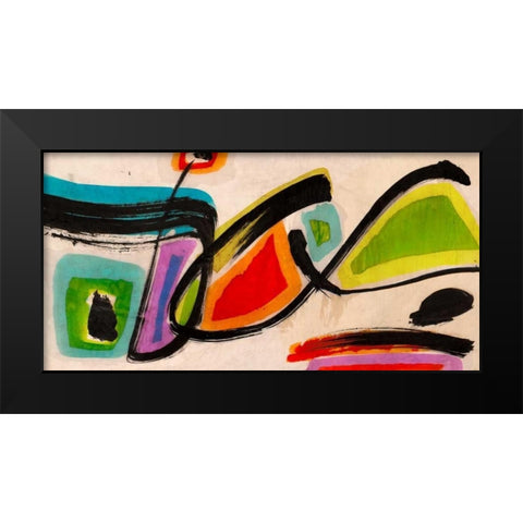 Butterflies Black Modern Wood Framed Art Print by Perelli, Teo Vals