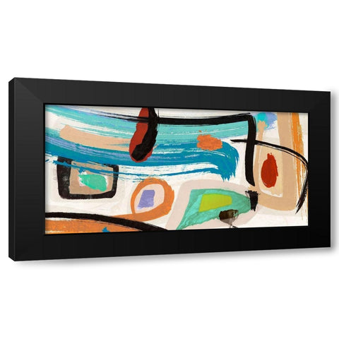 Aventure Black Modern Wood Framed Art Print with Double Matting by Teo, Vals Perelli