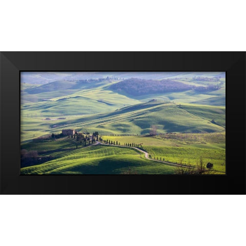 A road in Tuscany Black Modern Wood Framed Art Print by Ratsenskiy, Vadim