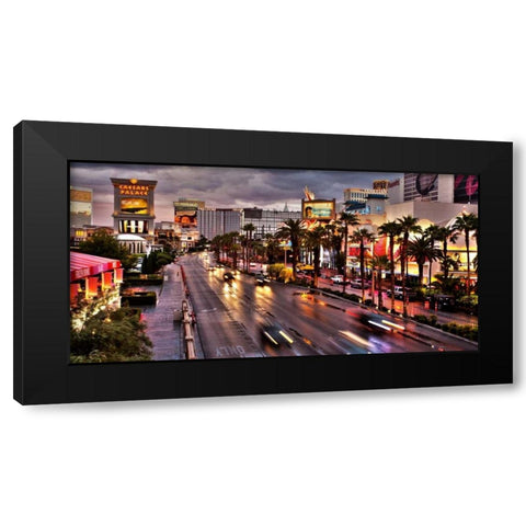 Las Vegas Black Modern Wood Framed Art Print by Ratsenskiy, Vadim
