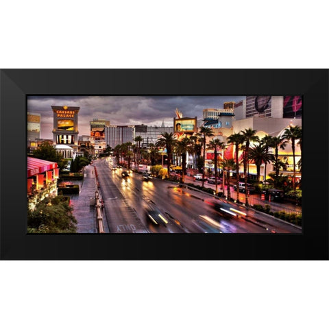 Las Vegas Black Modern Wood Framed Art Print by Ratsenskiy, Vadim