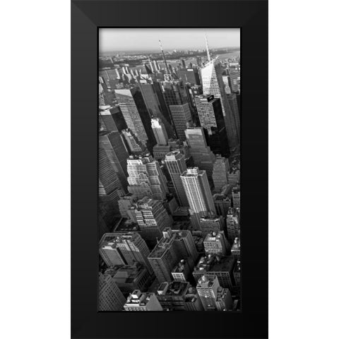 Skyscrapers in Manhattan I Black Modern Wood Framed Art Print by Ratsenskiy, Vadim