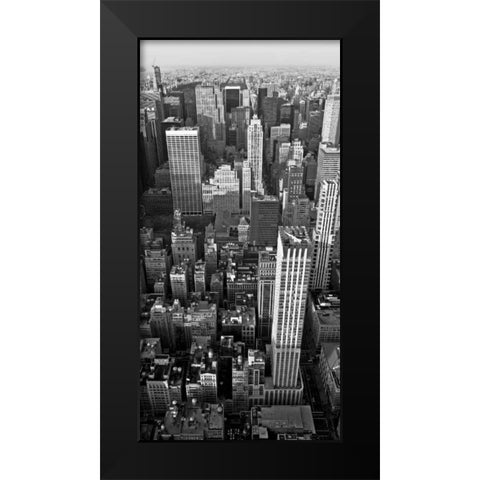 Skyscrapers in Manhattan II Black Modern Wood Framed Art Print by Ratsenskiy, Vadim