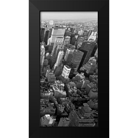 Skyscrapers in Manhattan III Black Modern Wood Framed Art Print by Ratsenskiy, Vadim
