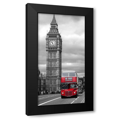 Under the Big Ben Black Modern Wood Framed Art Print by Ratsenskiy, Vadim